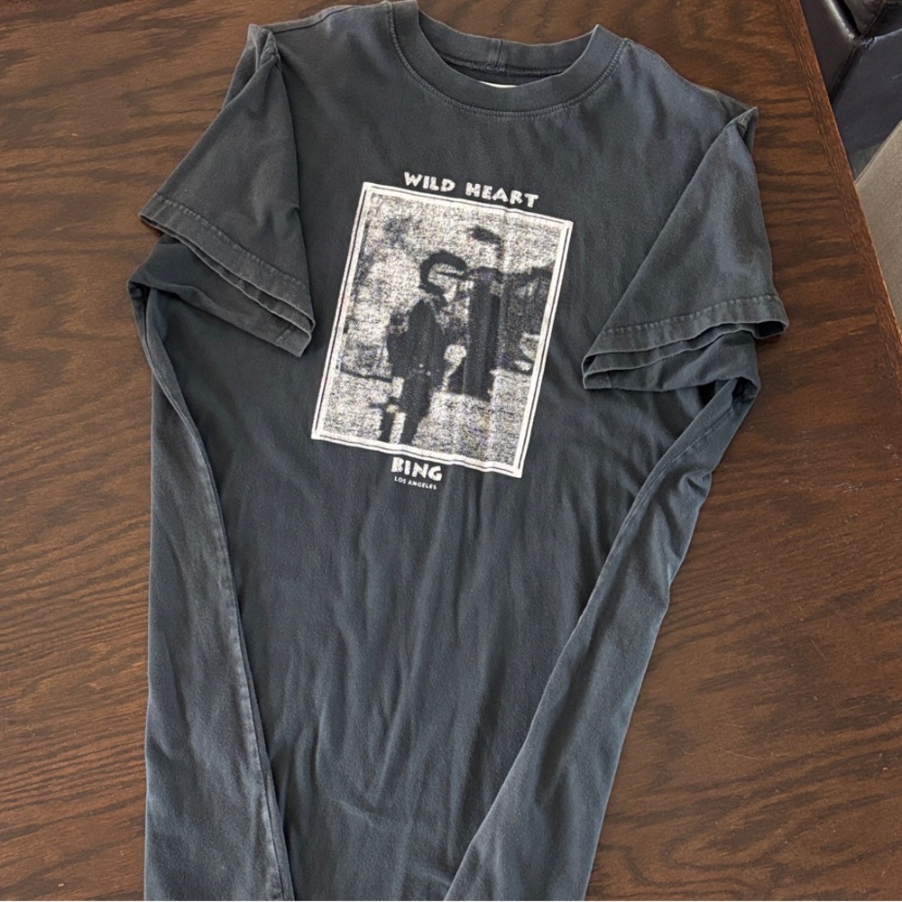 Anine Bing Black Graphic T-Shirt Dress